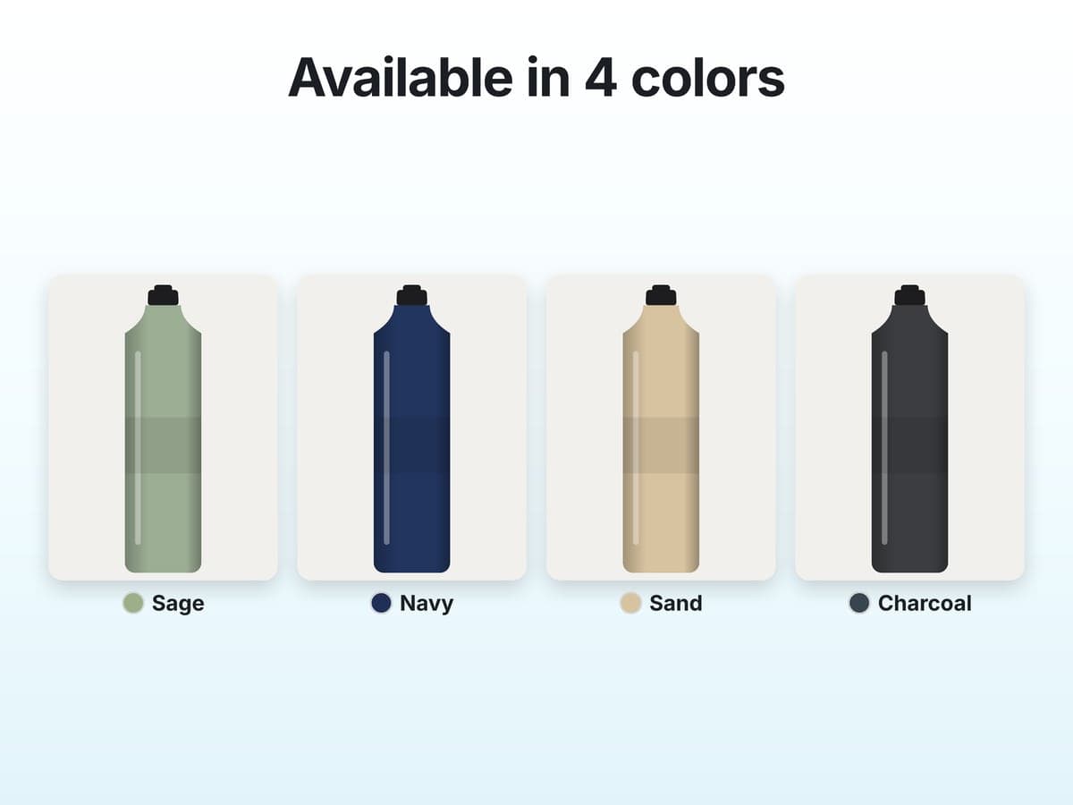 Colors and sizes image